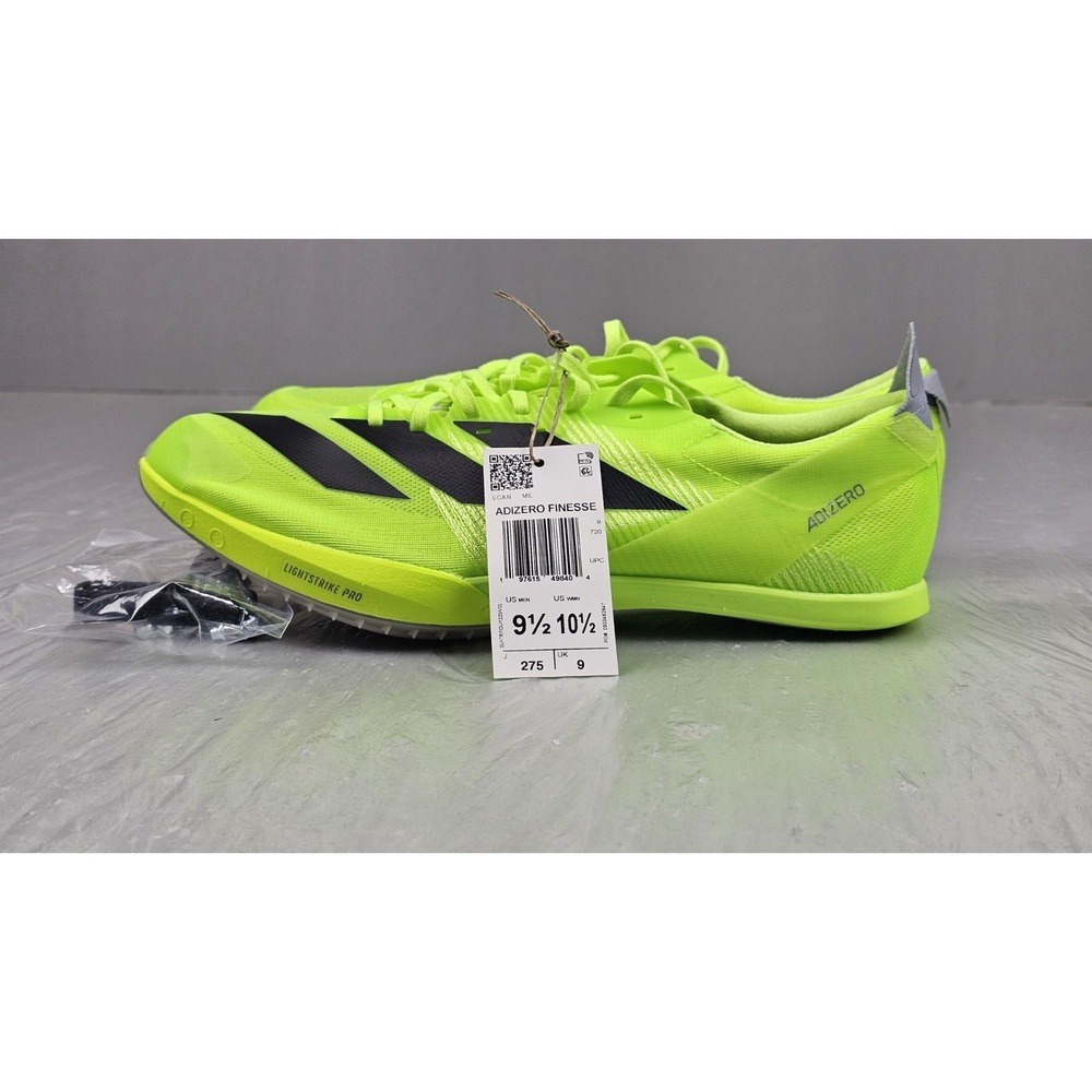 NEW Adidas Adizero Finesse Track Spikes Mens 9.5 Lucid Lemon Volt Black IG2018